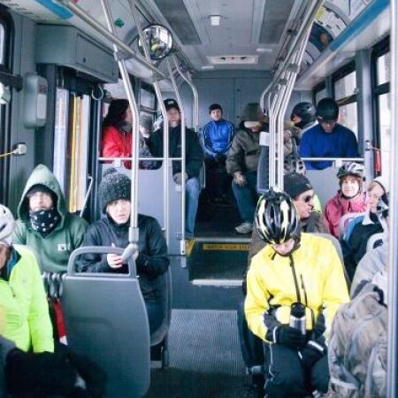 people on a bus