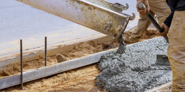 sidewalk being made