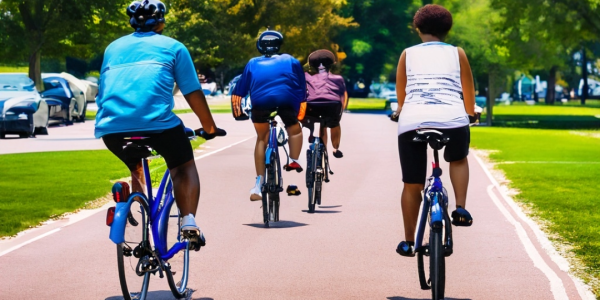 people riding bikes
