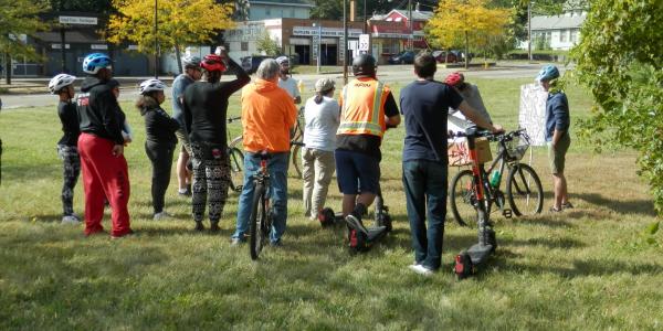 people on bikes
