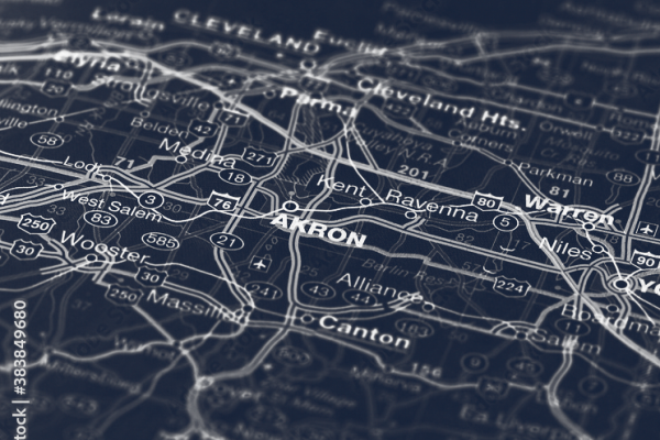 Map of Akron