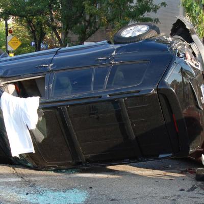 crashed vehicles