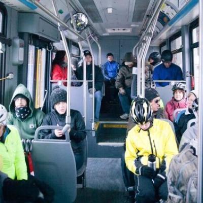 people on a bus