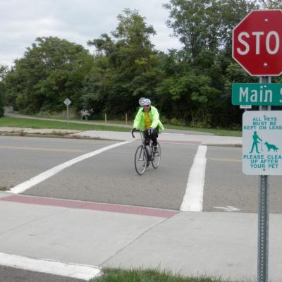 bike in crosswalk