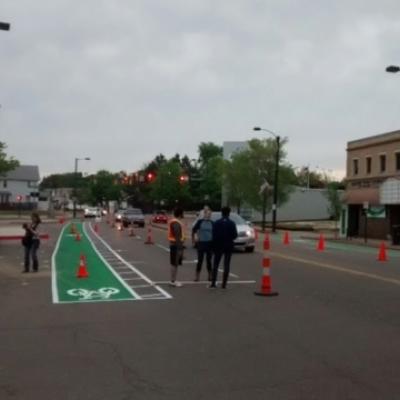 green bike lane